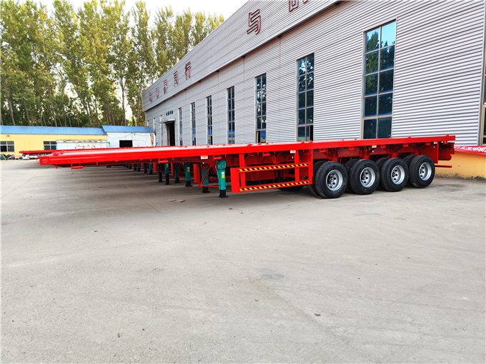 Container flatbed semi-trailer